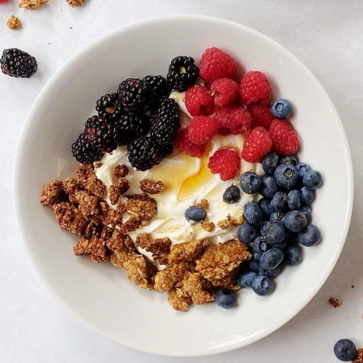 Greek Yogurt with Granola and Fruit bowl 1200 × 1200